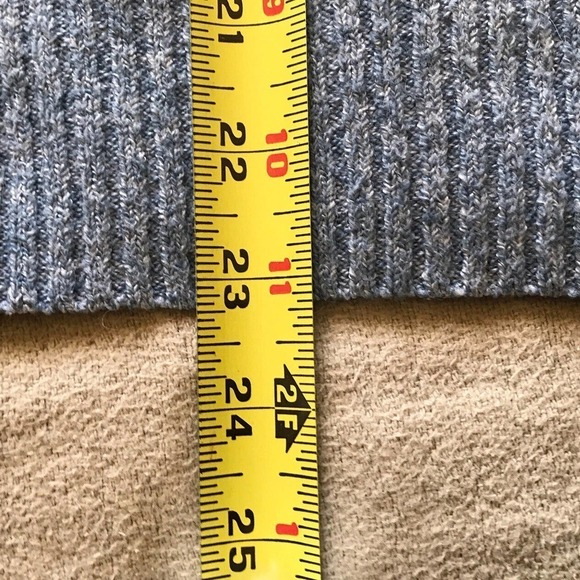 Pink Rose Sweater Blue Pullover High Neck SzXL Pre-Owned - Picture 6 of 10